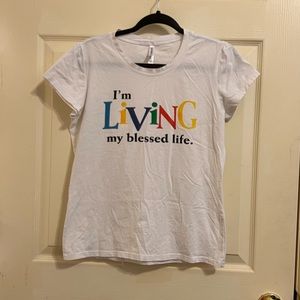 Womens I’m Living My Blessed Life Tee